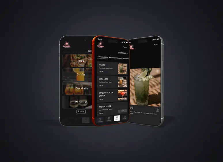 Kamarero — menu e pedidos
